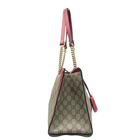 GUCCI Padlock Medium Tote Bag Red right side look
