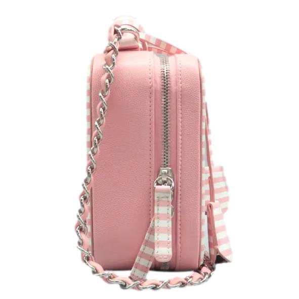 CHANEL Vanity Case Filigree CC Medium Shoulder Bag Pin right side look