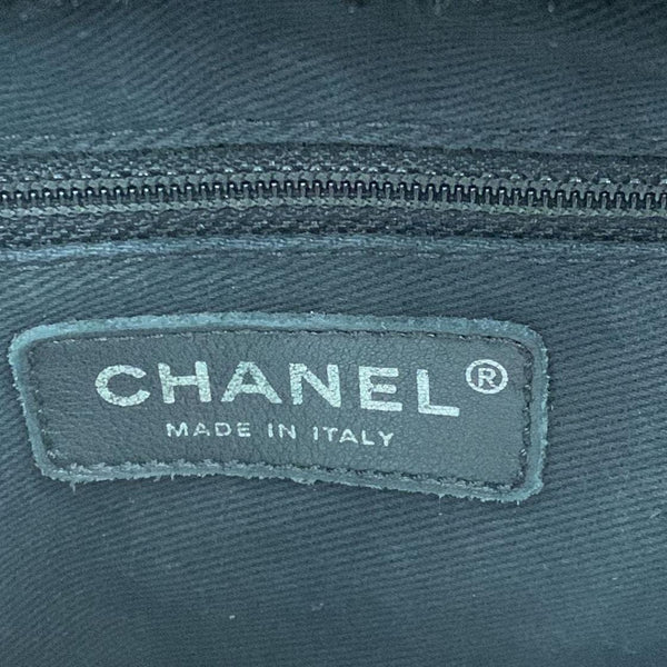 CHANEL Large Camellia Fantasy Faux Fur Tote Bag Black