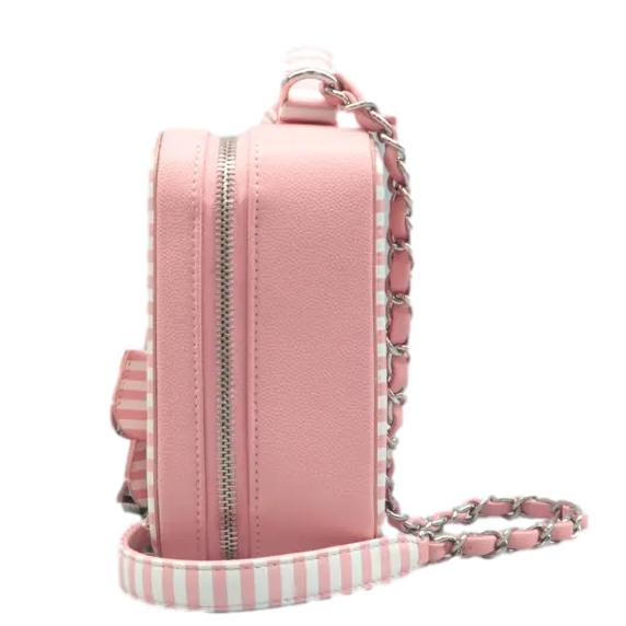 CHANEL Vanity Case Filigree CC Medium Shoulder Bag Pin left side look