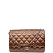 Chanel Striated Patent Classic Flap Bag