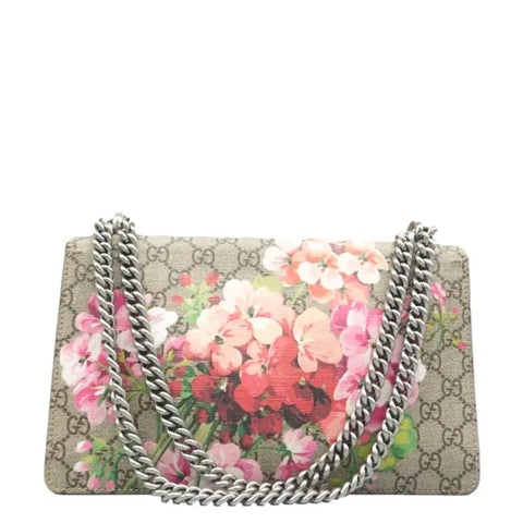 GUCCI Dionysus Medium Blooms Shoulder Bag Beige back sideGUCCI Dionysus Medium Blooms Shoulder Bag Beige front sideGUCCI Dionysus Medium Blooms Shoulder Bag Beige bac side