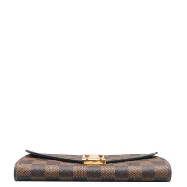 LOUIS VUITTON Croisette Damier Ebene Crossbody Rose  lowee look