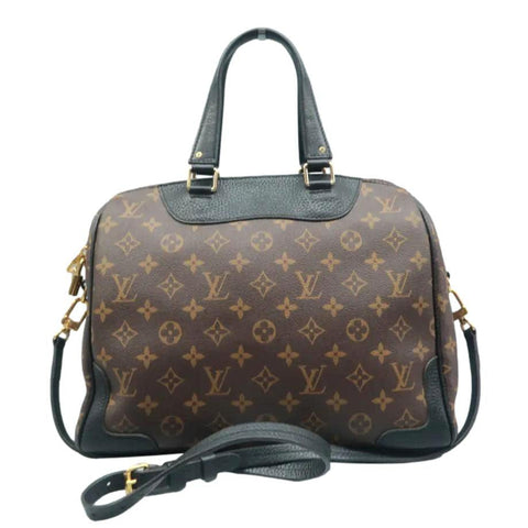 LOUIS VUITTON Retiro NM Monogram Canvas Shoulder Bag Black