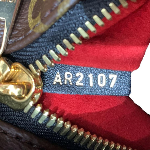 LOUIS VUITTON Tuileries Monogram Canvas Hobo Bag Brown