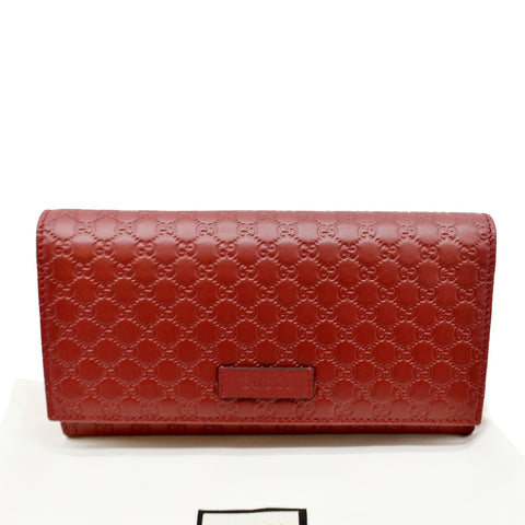 GUCCI Microguccissima GG Leather Long Wallet 449396 Red