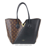 LOUIS VUITTON Kimono Monogram Canvas Leather Tote Bag Black