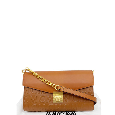 MCM Millie Flap Embossed Wallet
