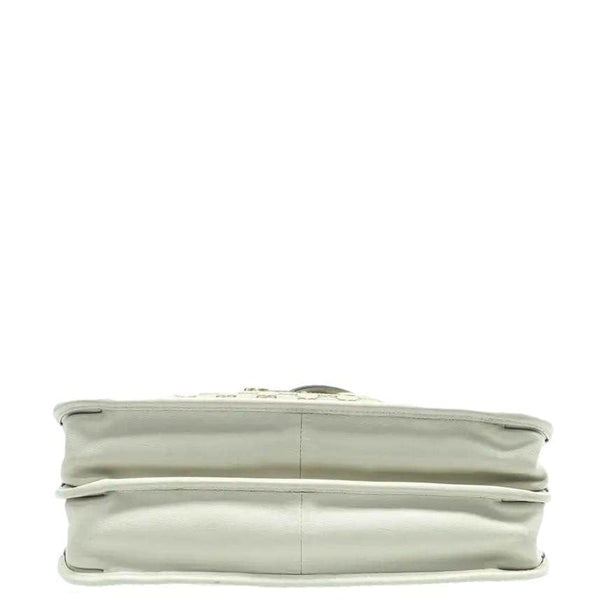 GUCCI Horsebit 1955 GG Supreme Canvas Tote Bag White 621144