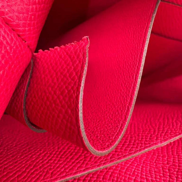 HERMES Clic 16 Epsom Leather Wallet on Strap Crossbody Bag Pink