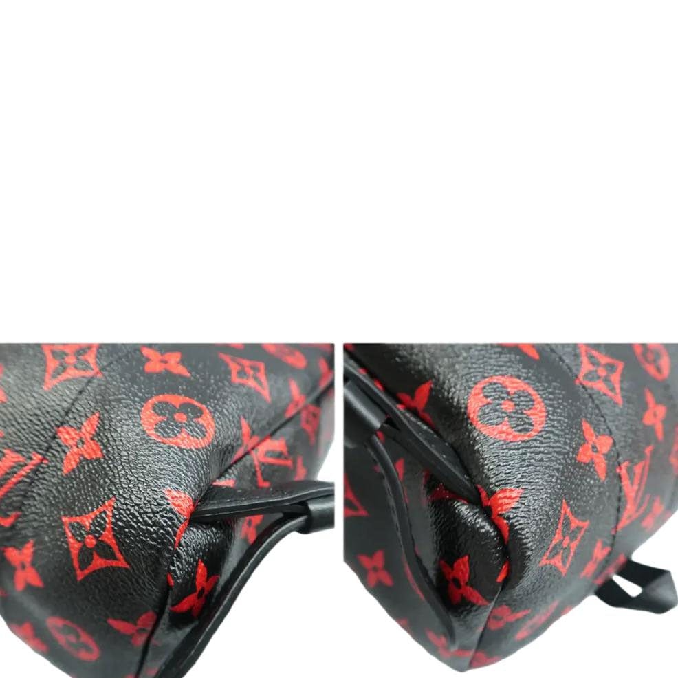 louis vuitton backpack palm springs monogram infrarouge pm black red Louis Vuitton Palm Springs PM Monogram Infrarouge Backpack Black