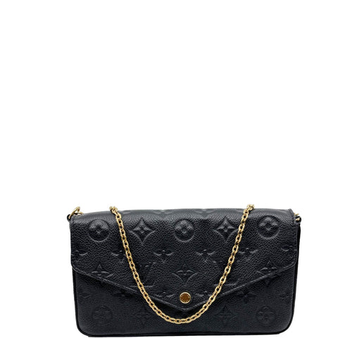Louis Vuitton Black Monogram Empreinte Leather Felicie