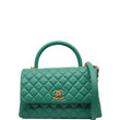 Chanel Lizard Embossed Coco Handle Flap Bag