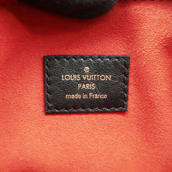 LOUIS VUITTON Coussin BB Monogram Embossed Leather Shoulder Bag Black