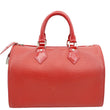 LOUIS VUITTON Speedy 25 Epi Leather Satchel Bag Red