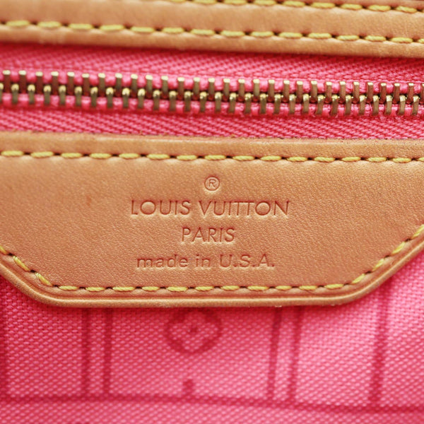 LOUIS VUITTON Neverfull MM Roses Monogram Canvas Shoulder Bag Brown