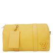 LOUIS VUITTON City Keepall 2Way Aerogram Leather Crossbody Bag Mustard