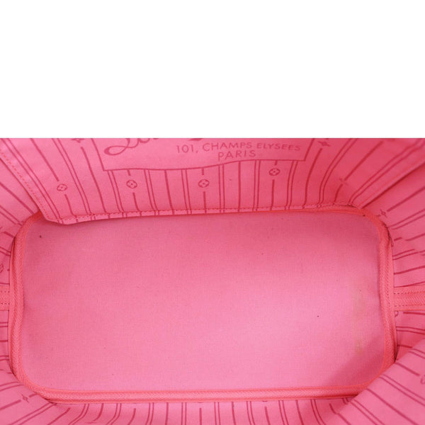 LOUIS VUITTON Neverfull MM Roses Monogram Canvas Shoulder Bag Brown