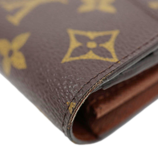 LOUIS VUITTON Sarah Monogram Canvas Wallet Brown