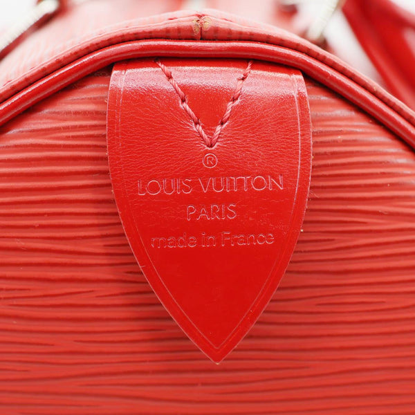 LOUIS VUITTON Speedy 25 Epi Leather Satchel Bag Red