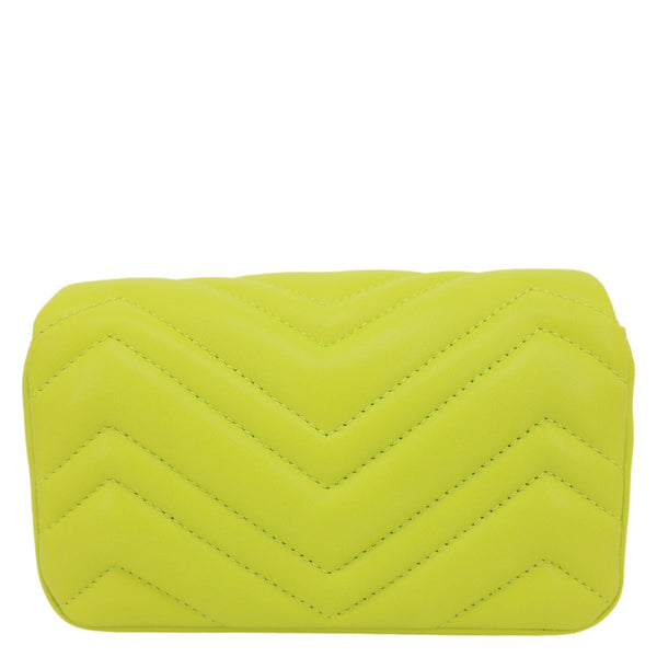 GUCCI GG Marmont Mini Matelasse Lambskin Leather Shoulder Bag Bright Green 841290