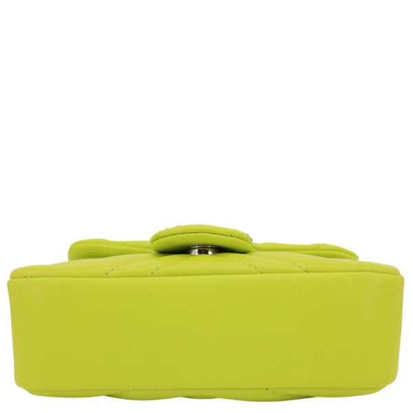 GUCCI GG Marmont Mini Matelasse Lambskin Leather Shoulder Bag Bright Green 841290