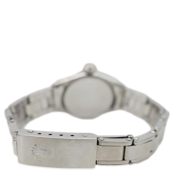 ROLEX 1959 Women's Oyster Precision Stainless Steel Watch White Dial 22MM