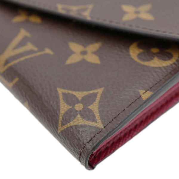 LOUIS VUITTON Sarah Monogram Canvas Wallet Red