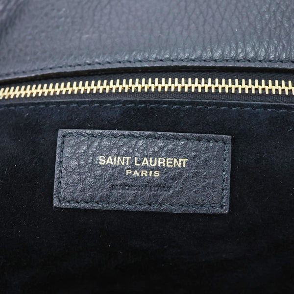 YVES SAINT LAURENT Le 5 a 7 Bea Grained Leather Tote Bag Black