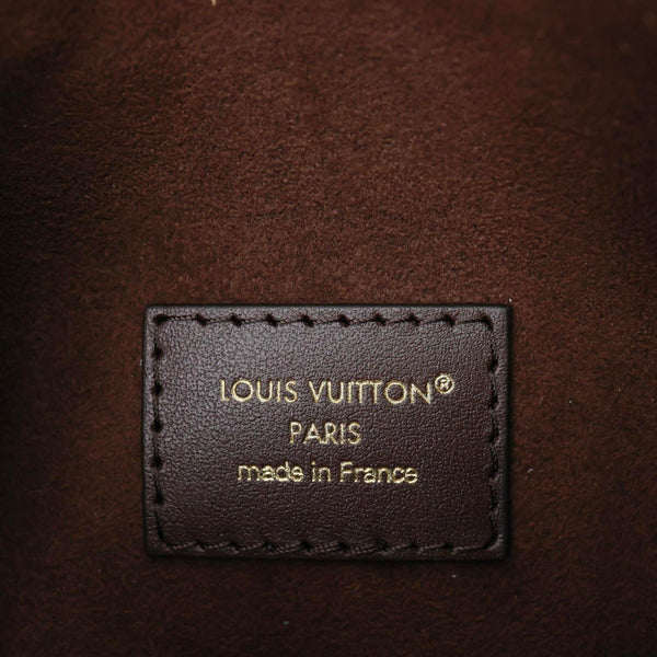 LOUIS VUITTON Mia Monogram Empreinte Suede Hobo Pochette Beige