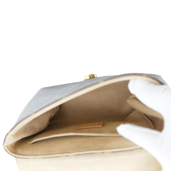 LOUIS VUITTON Locky BB Monogram Shearling Crossbody Bag Beige