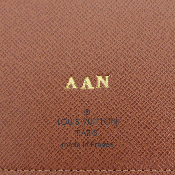 LOUIS VUITTON Desk Agenda Monogram Canvas Planner Cover Brown