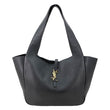 YVES SAINT LAURENT Le 5 a 7 Bea Grained Leather Tote Bag Black