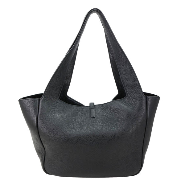 YVES SAINT LAURENT Le 5 a 7 Bea Grained Leather Tote Bag Black