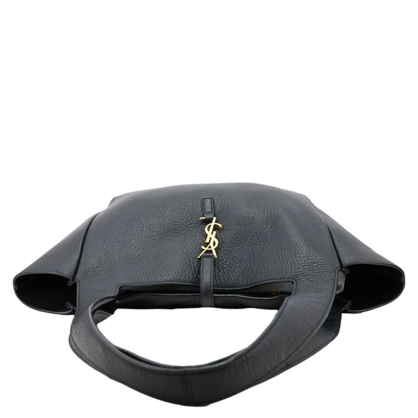 YVES SAINT LAURENT Le 5 a 7 Bea Grained Leather Tote Bag Black