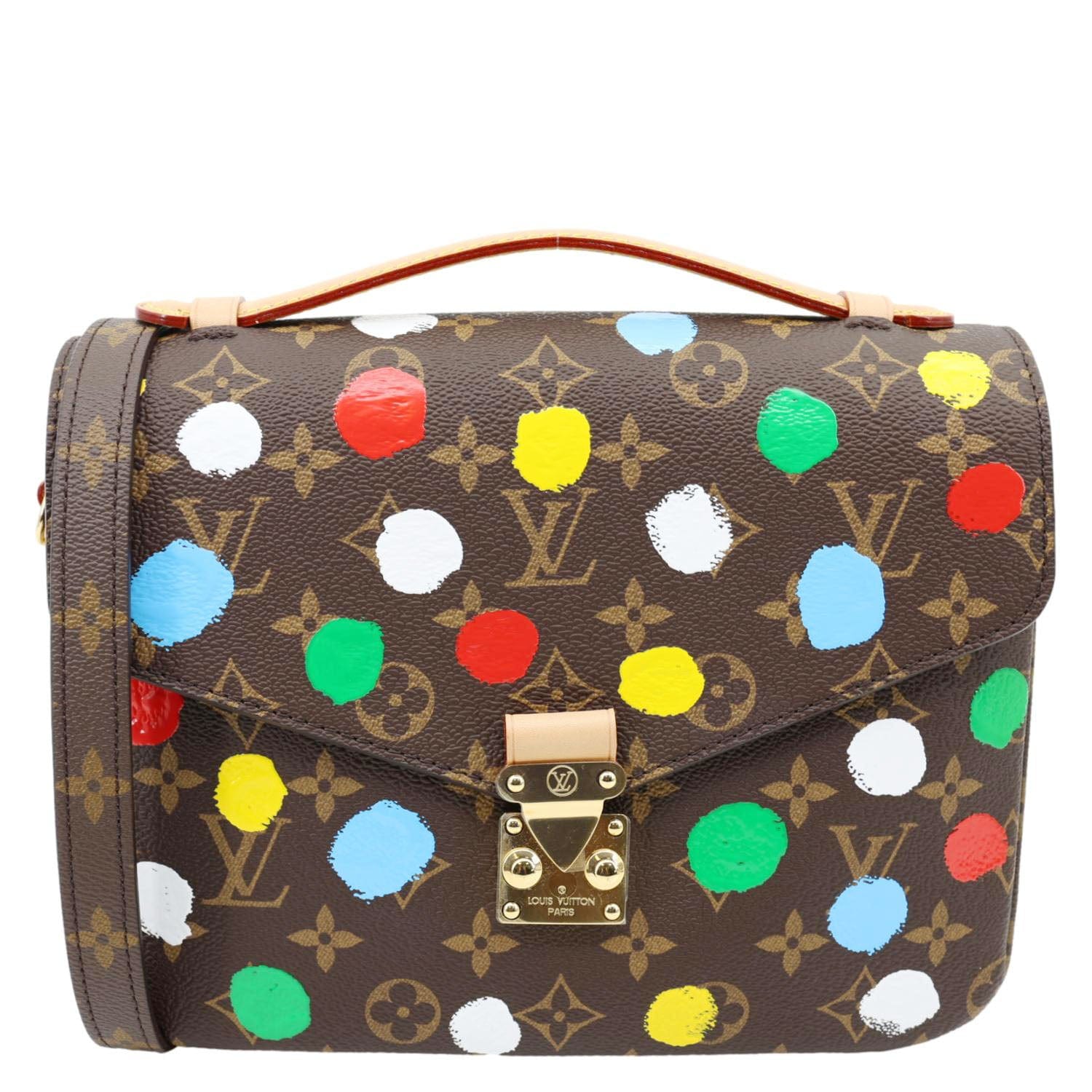 LOUIS VUITTON LV x YK Dots Metis Pochette Monogram Painted Dots Crossb