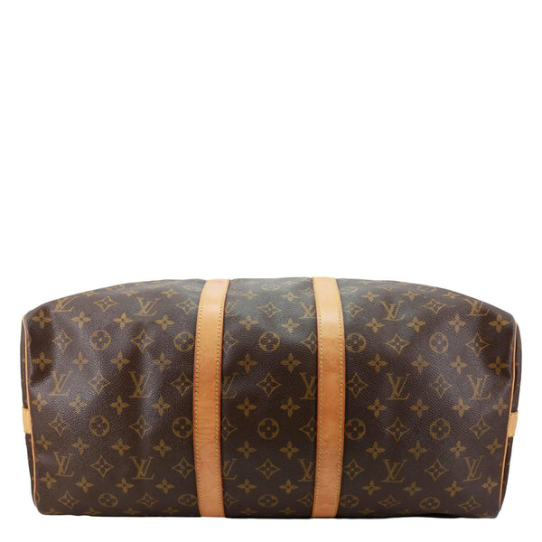 LOUIS VUITTON Keepall 45 Bandouliere Monogram Canvas Travel Bag Brown