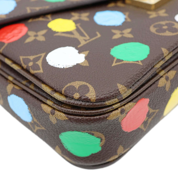 LOUIS VUITTON LV x YK Dots Metis Pochette Monogram Painted Dots Crossbody Bag Brown