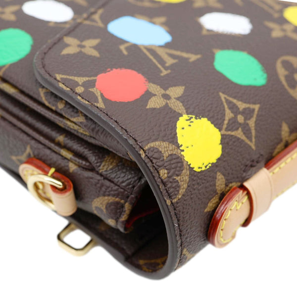 LOUIS VUITTON LV x YK Dots Metis Pochette Monogram Painted Dots Crossbody Bag Brown