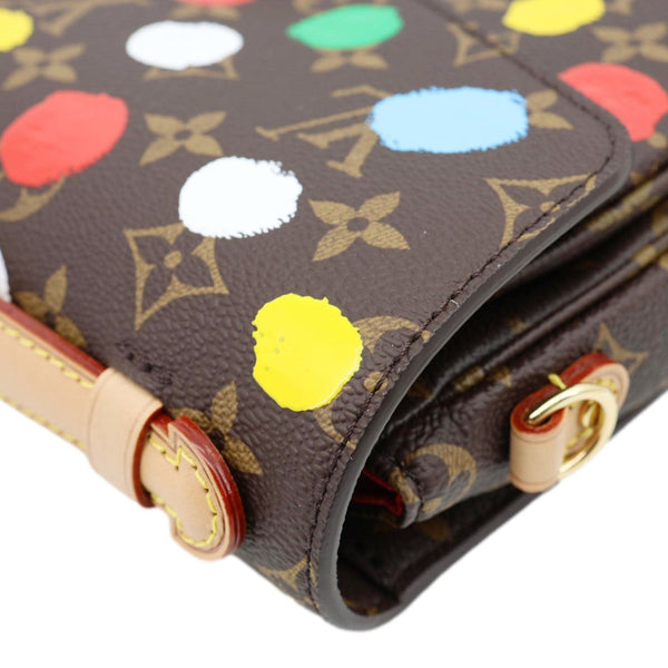 LOUIS VUITTON LV x YK Dots Metis Pochette Monogram Painted Dots Crossbody Bag Brown
