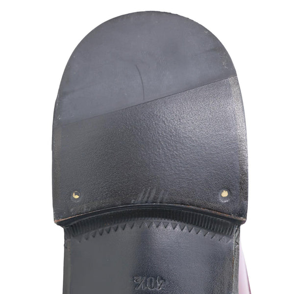 GUCCI Double G Leather Loafers Size 40.5 Burgundy 816333