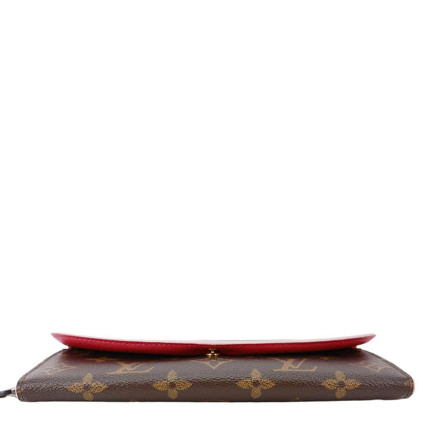 LOUIS VUITTON Emilie Bloom Flowers Monogram Canvas Wallet Rose Ballerine