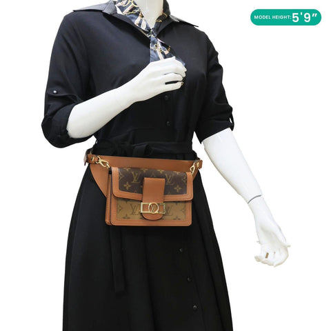 LOUIS VUITTON Dauphine Monogram Reverse Canvas Bumbag Brown