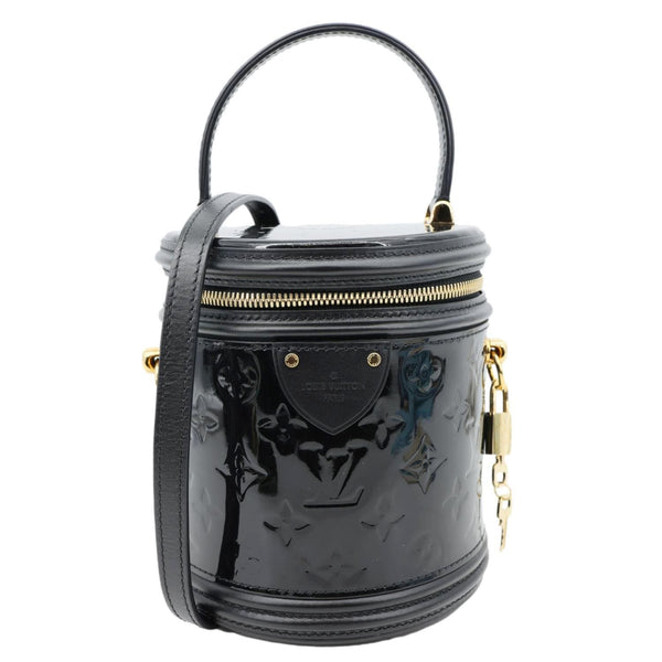 LOUIS VUITTON Cannes Magnetique Monogram Vernis Shoulder Bag Black