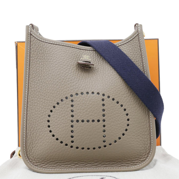 HERMES Evelyne TPM 16 Amazone Clemence Leather Crossbody Bag Toupe