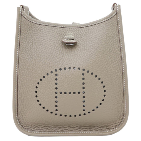 HERMES Evelyne TPM 16 Amazone Clemence Leather Crossbody Bag Toupe
