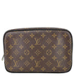 LOUIS VUITTON Trousse Toilette Monogram Canvas Cosmetic Pouch Brown
