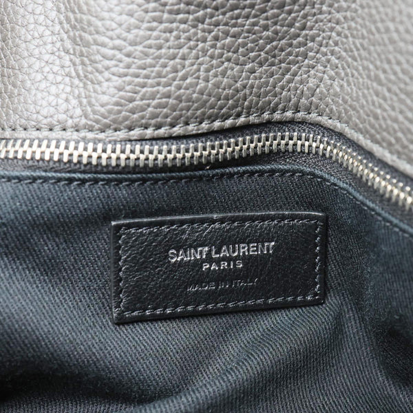 YVES SAINT LAURENT Sac de Jour 36H Souple Leather Duffle Bag Black