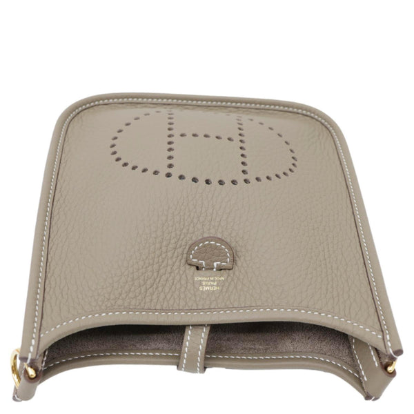 HERMES Evelyne TPM 16 Amazone Clemence Leather Crossbody Bag Toupe
