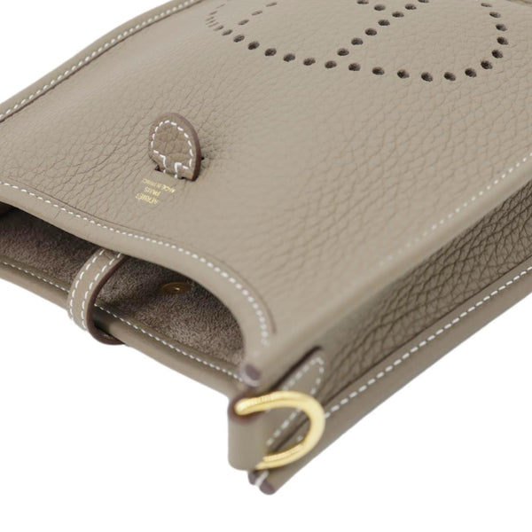 HERMES Evelyne TPM 16 Amazone Clemence Leather Crossbody Bag Toupe